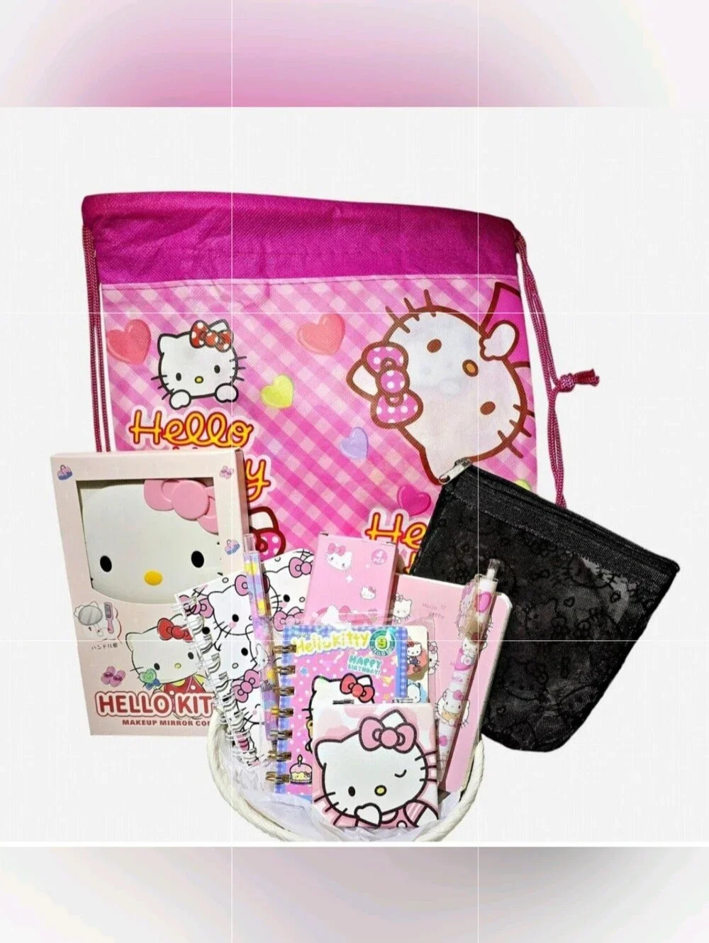 Hello Kitty 10 Piece UItimate Kawaii Stationary - Travel Bundle NEW